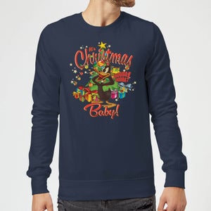 Looney Tunes Its Christmas Baby Christmas Sweatshirt - Navy