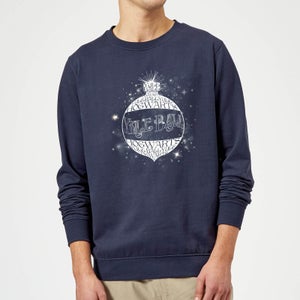 Harry Potter Yule Ball Baubel Christmas Sweatshirt - Navy