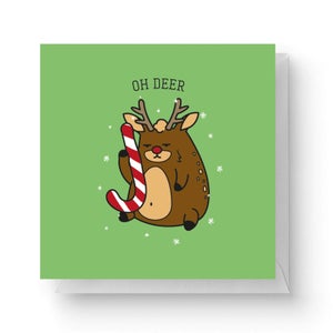 Oh Deer Square Greetings Card (14.8cm x 14.8cm)