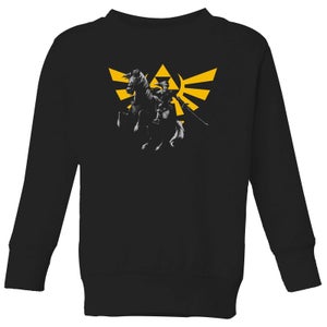 Nintendo Legend Of Zelda Hyrule Link Kids' Sweatshirt - Black