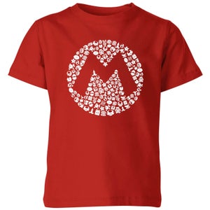 T-Shirt Nintendo Super Mario Mario Items Logo - Rosso - Bambini