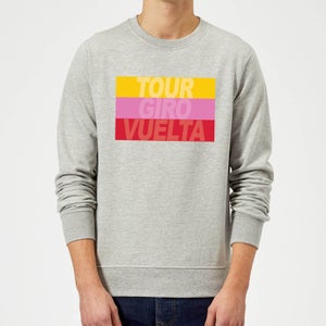 Summit Finish Grand Tour Stripes Sweatshirt - Grey