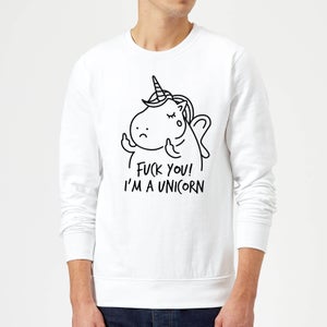 F*** You! I'm A Unicorn Sweatshirt - White