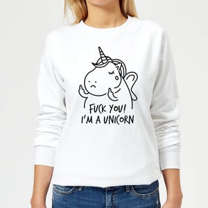 F*** You! I'm A Unicorn Women's Sweatshirt - White
