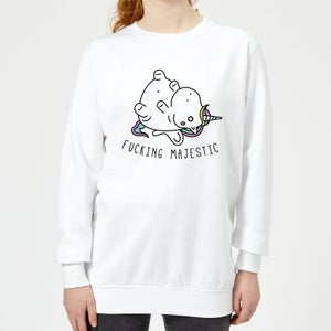 F***ing Majestic Women's Sweatshirt - White