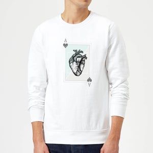 Barlena Ace Of Hearts Sweatshirt - White