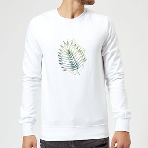 Barlena Geometry and Nature Sweatshirt - White
