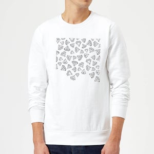 Barlena Diamond Shower Sweatshirt - White