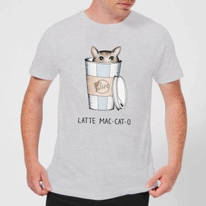 Barlena Latte Mac-Cat-O Men's T-Shirt - Grey