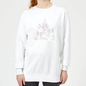 Barlena Crystals Women's Sweatshirt - White
