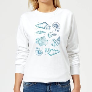 Barlena Ocean Gems Women's Sweatshirt - White