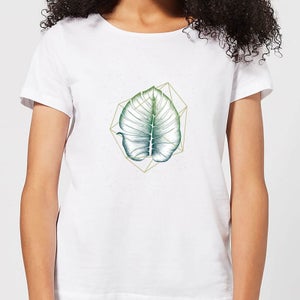 Barlena Geometry and Nature Women's T-Shirt - White