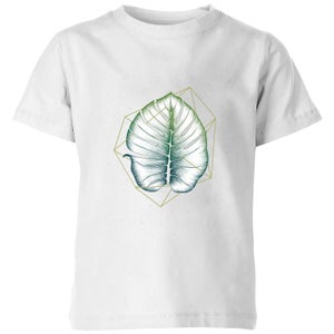 Barlena Geometry and Nature Kids' T-Shirt - White