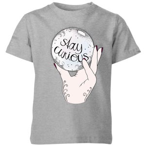 Barlena Stay Curious Kids' T-Shirt - Grey