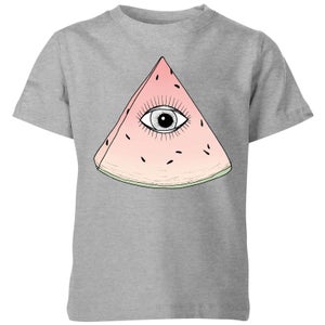 Barlena Curious Watermelon Kids' T-Shirt - Grey