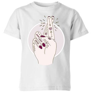 Barlena Fingers Crossed Kids' T-Shirt - White