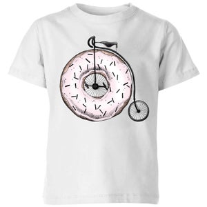 Barlena Donut Ride My Bicycle Kids' T-Shirt - White