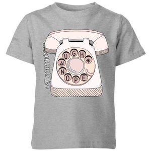 Barlena Phone Call Kids' T-Shirt - Grey