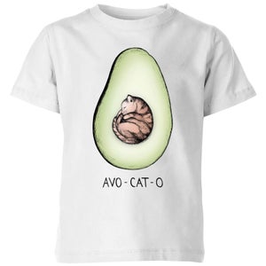 Barlena Avo-Cat-O Kids' T-Shirt - White