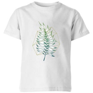Barlena Geometry and Nature Kids' T-Shirt - White