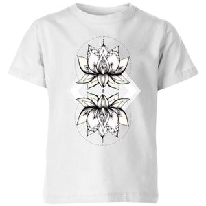 Barlena Lotus Kids' T-Shirt - White