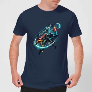 Aquaman Fight For Justice Herren T-Shirt - Navy Blau