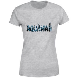 Aquaman Chest Logo Women's T-Shirt - Grey