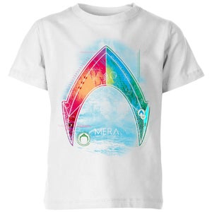 Aquaman Mera Beach Symbol Kinder T-Shirt - Weiß