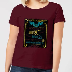 Fantastic Beasts Les Plus Grand Des Cirques Women's T-Shirt - Burgundy