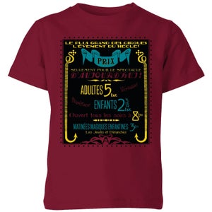 Fantastic Beasts Les Plus Grand Des Cirques kinder t-shirt - Wijnrood
