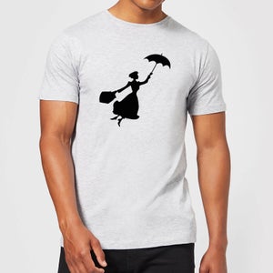 Mary Poppins Flying Silhouette Herren T-Shirt - Grau