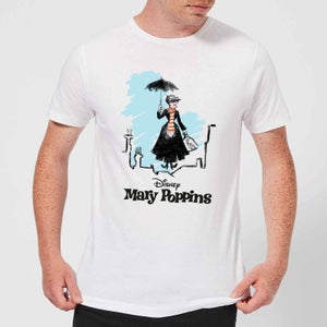 Camiseta para hombre Mary Poppins Rooftop Landing - Blanco