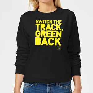 Danger Mouse Switch The Track Green Back Women's Sweatshirt - Black