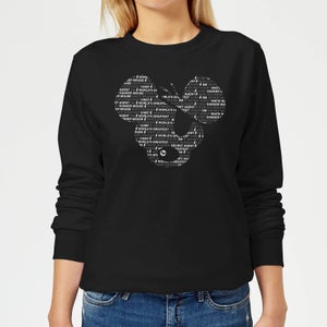 Danger Mouse Word Face Women's Sweatshirt - Black