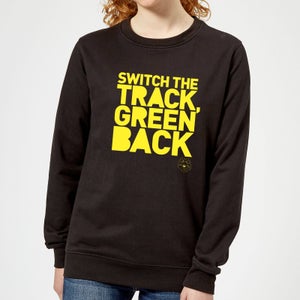 Danger Mouse Switch The Track Green Back Damen Sweatshirt - Schwarz