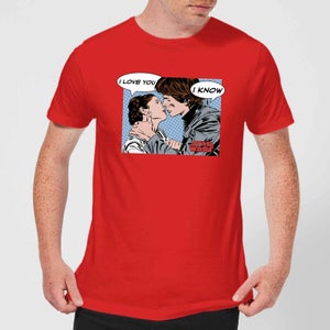 Star Wars Leia Han Solo Love Men's T-Shirt - Red