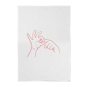Sexy Hand Gesture Cotton Tea Towel