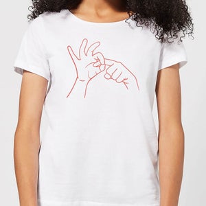 Sexy Hand Gesture Women's T-Shirt - White