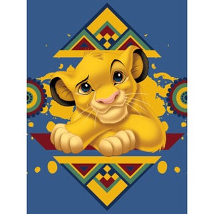 The Lion King (Simba Tribal Pattern) 60 x 80cm Canvas Print