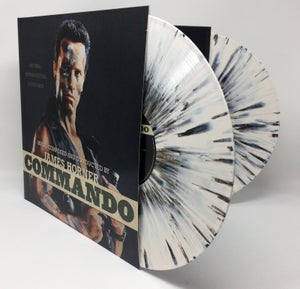 James Horner: Commando: Original Motion Picture Soundtrack (Limited Bone with Black Face Paint Splatter Vinyl) 2xLP