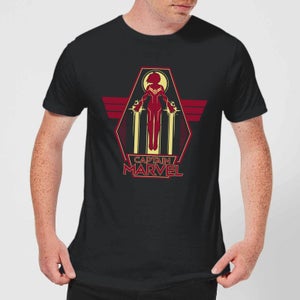 T-Shirt Captain Marvel Flying Warrior - Nero - Uomo