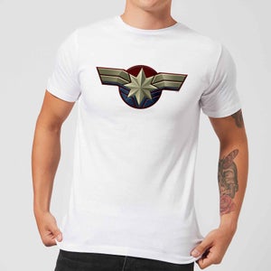T-Shirt Captain Marvel Chest Emblem - Bianco - Uomo
