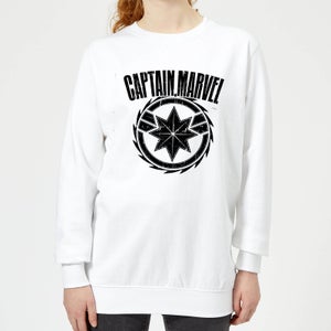 Captain Marvel Logo Women's Sweatshirt - White