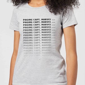 Camiseta Paging de Captain Marvel para mujer - Gris