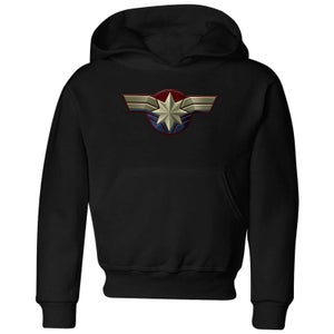 Captain Marvel Chest Emblem kinder hoodie - Zwart