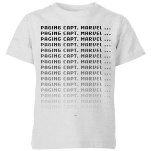 T-Shirt Captain Marvel Paging - Grigio - Bambini