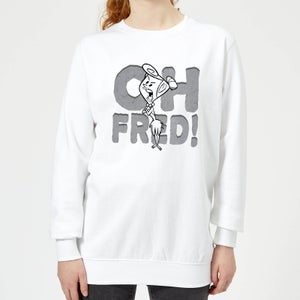 The Flintstones Oh Fred! Women's Sweatshirt - White