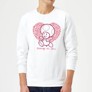 Super Mario Toadally In Love Sweatshirt - White