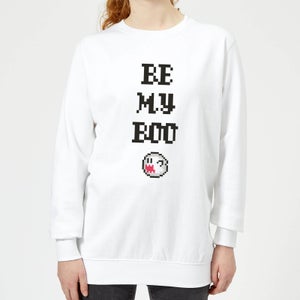 Super Mario Be My Boo Women's Sweatshirt - White