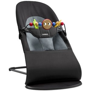 BABYBJÖRN Bouncer Soft and Googly Eyes Bouncer Toy - Black and Grey